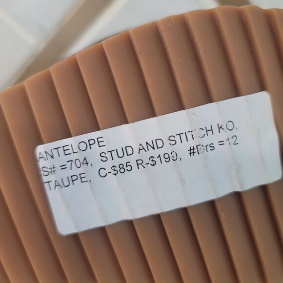 Antelope NWOT leather Wedge Sandals With metal stud Strap detail Grey Size 37 - Picture 7 of 14